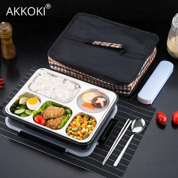 

New Leakproof Lunch Box Thermal Bento Box Food Container Heated Container Eco-Friendly Separate Compartments Not Mixed Food Box