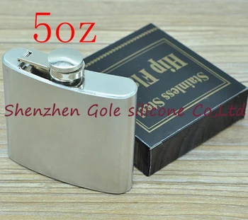 

500pcs 5oz Stainless Steel Pocket Flask Russian Hip Flask Male Small Portable Mini Shot Bottles Whiskey Jug Small Gifts For Man