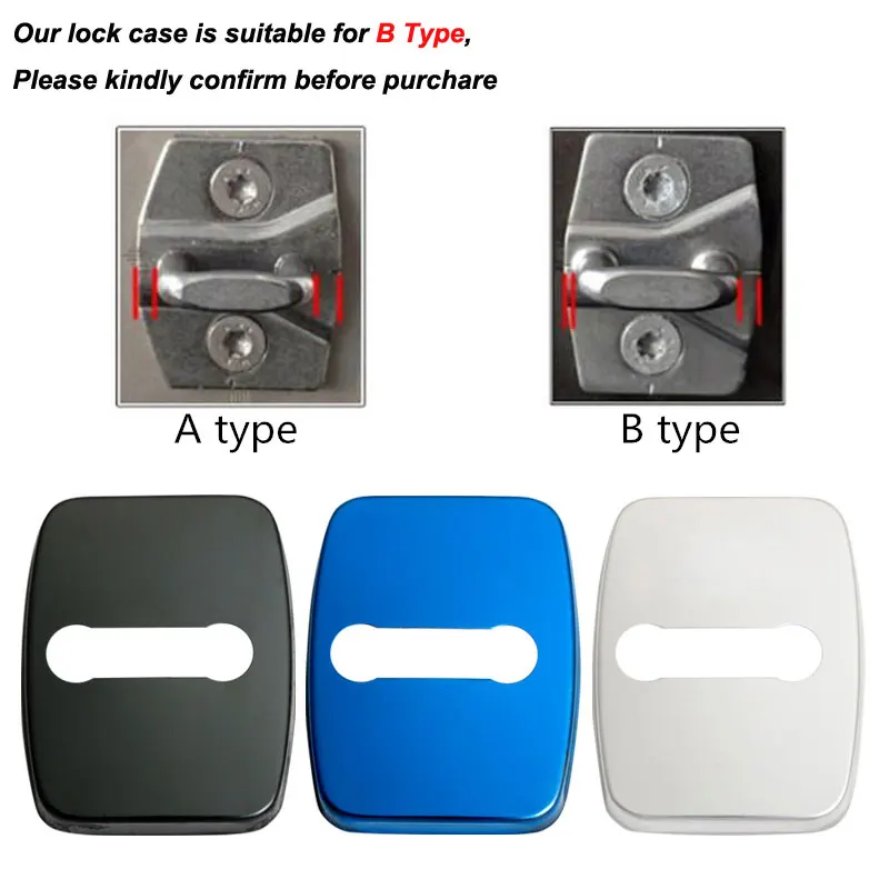 

4pcs/lot Anti Rust Car Door Lock Protective Buckle Case Stainless Steel For BMW 1/2/3/5 Series M5 M6 Car Styling Accessories