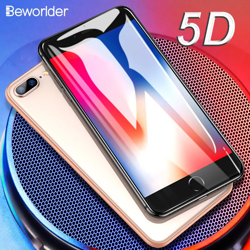 Закаленное стекло 5D Edge для iphone 7 8 Plus X полное покрытие Защитное экрана 6 S Xs |