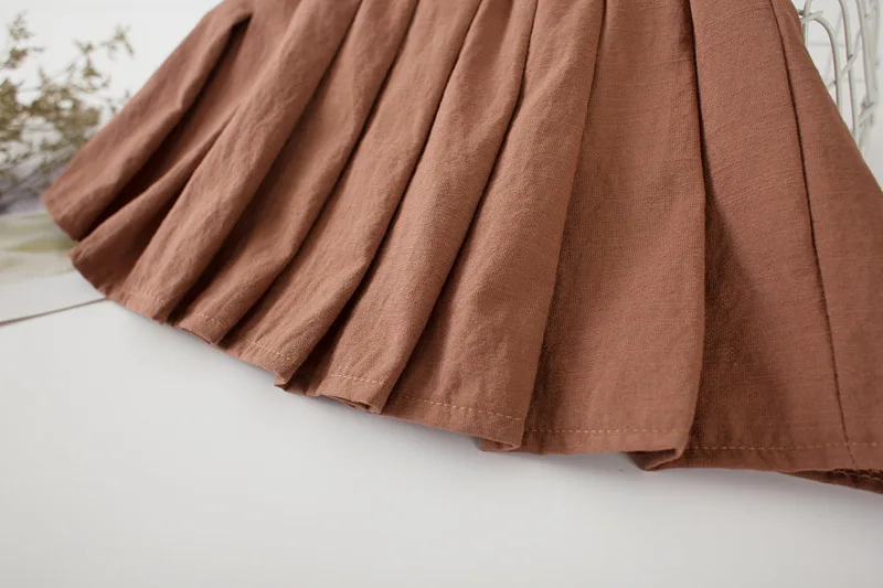 Baby Girl Tutu Skirts Autumn Baby Clothes Kids Princess Girls Skirt Pleated Pettiskirt solid color Kawaii school Skirts dropship (15)