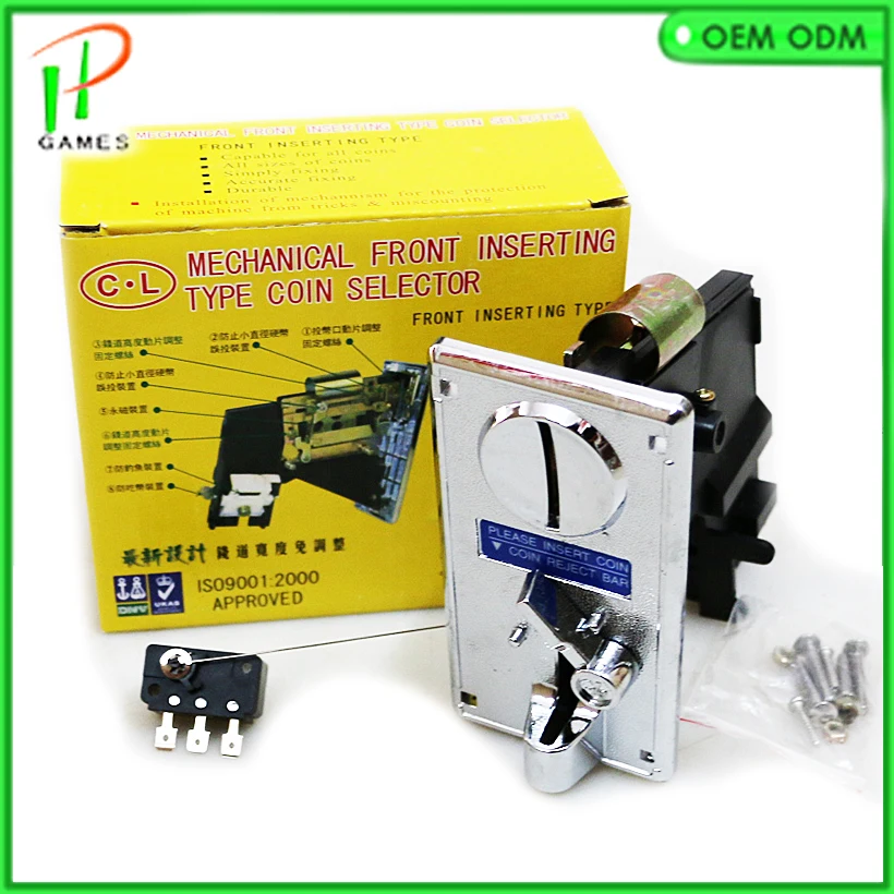 Mechanical Coin Acceptor Plastic material Coin Selector Acceptor with 3