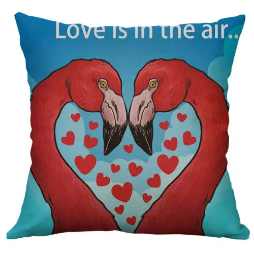 1Pcs Cotton Linen Square Home Decorative Valentine s Day Throw Pillow Case Cover Slipcover Waist Pillow Cover Cases 45x45cm