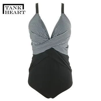 

Tank Heart one-piece suits plus size swimwear one piece swimsuit Push up Women swimwear large size Swimming monokini trikini