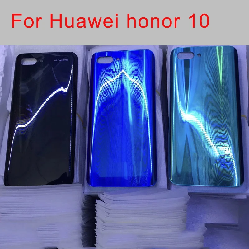 10 шт., чехол для телефона huawei honor 10 honor 10, задняя крышка, чехол на батарейку,, 3D стекло, поступление, с клейкой наклейкой