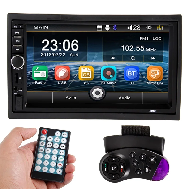 

2 Din Car Radio Bluetooth 2din Car Multimedia Player 7" HD Touch Autoradio MP5 USB Audio Stereo with Rear View Camera
