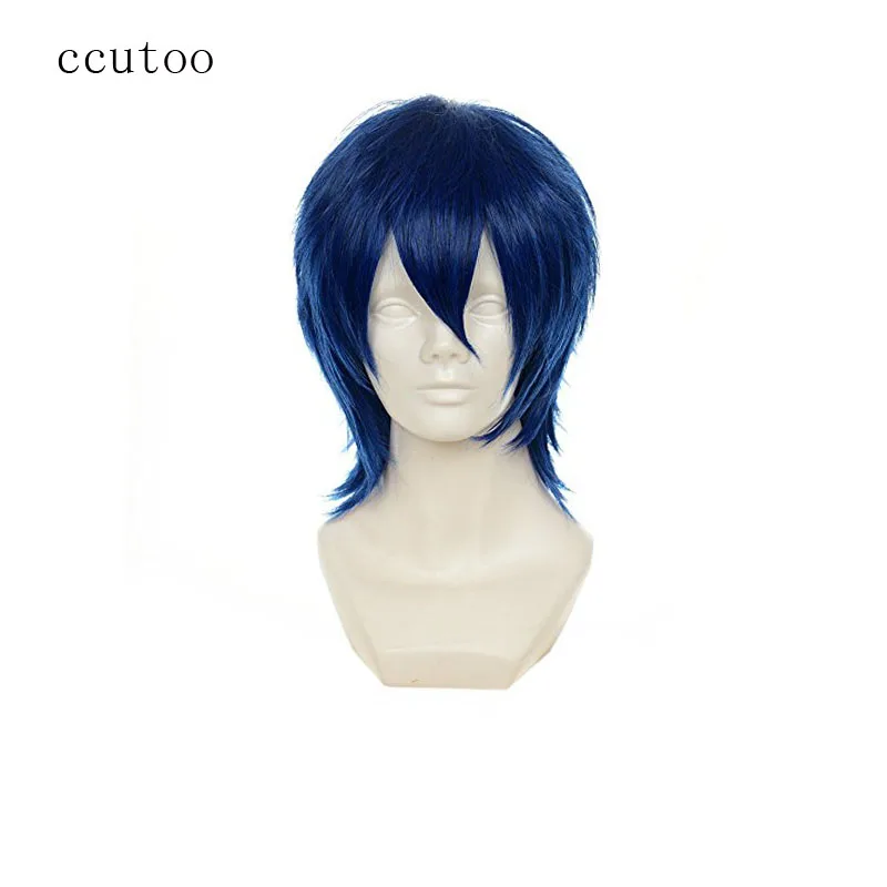 Ccutoo мицушима Iku 1" синий микс короткий пушистый Многоуровневая Синтетические волосы теплостойкость Волокно Косплэй полный Искусственные парики ichinose tokiya