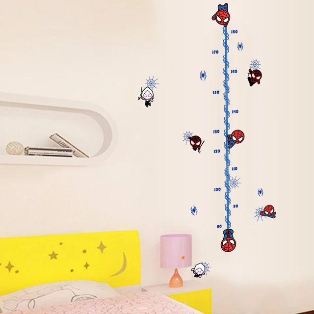 baby spiderman wall stickers growth chart kids room growth chart art coupon