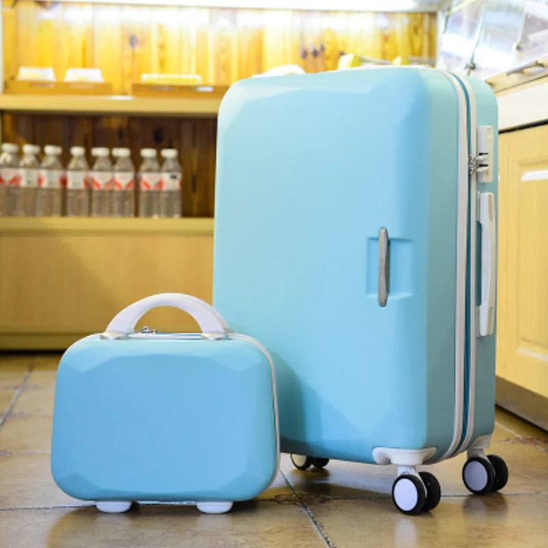 blue(set) Дети 2" 22" 2" 26" carry-on чемодан на колесах девочка и мальчик розовый фиолетовый прекрасный чемодан сумка на колесиках для путешествий Сумки Дети Изящные чемоданы - Цвет: blue(set)