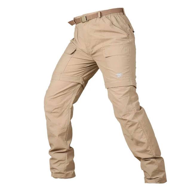 Shanghai Story Navy Seals Detachable Military Pants Tactical Men Breathable Quick Dry Camouflage Army Pants Embroidery Trousers