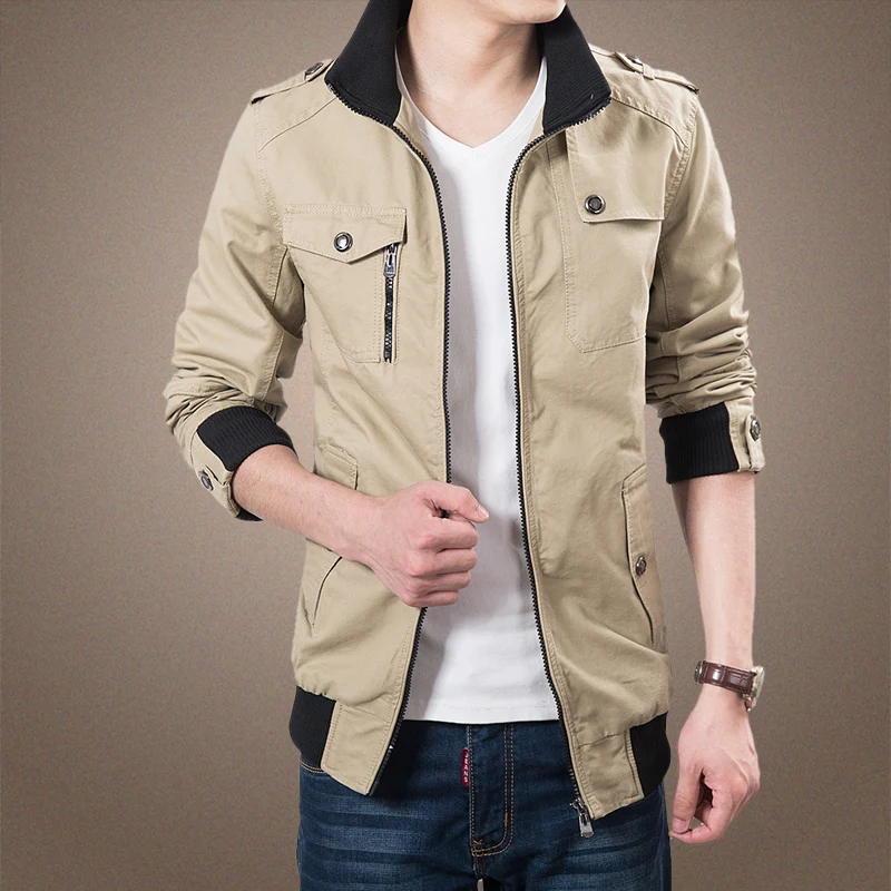 

2016 new arrival jacket men casual slim jackets and coats spring autumn male thin overcoat windbreaker WLF014