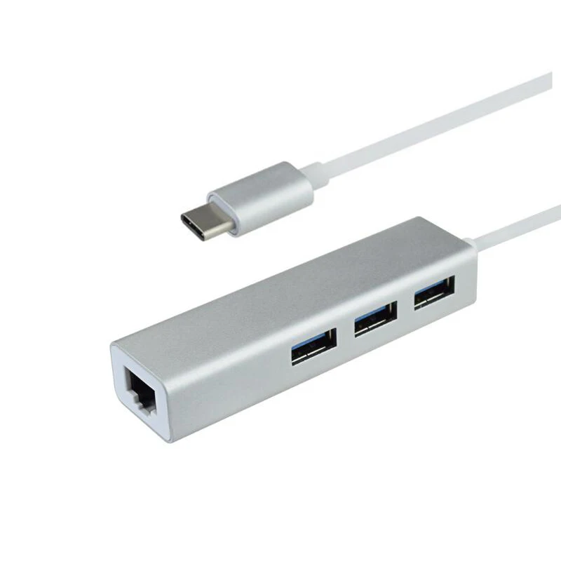 Usb type C USB-C ethernet Gigabite сетевой адаптер USB-C USB 3,0 hubX3(набор микросхем Realtek - Цвет: Ethernet Hub