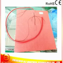 350*400*1.5 мм 250c 3D-принтеры с подогревом силиконовая резина подогреватель 240 В 1200 Вт клей 1 сбоку 100 К термистор 1000 мм провод