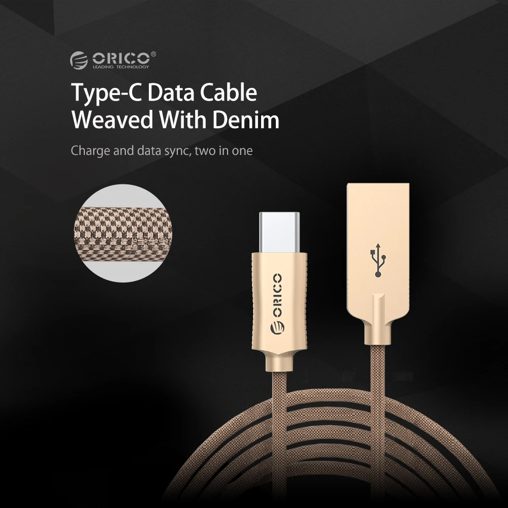 ORICO USB Тип кабеля к C Высокоскоростной USB Дата-кабель для зарядки и синхронизации для huawei P9 Macbook LG G5 Xiaomi Mi 5 htc 10 больше из цинкового сплава, цинковый сплав