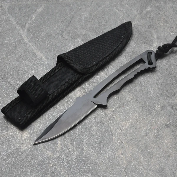 

Pocket Hunting Fixed Knife Steel Titanium Tactical Survival EDC Knives Outdoor Camping Multi Tools With nylon Sheath