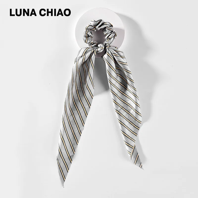 LUNA CHIAO Fashion Women Hair Accessories Hair Tie Ponytail Holder Fabric Hair Scarf Scrunchies