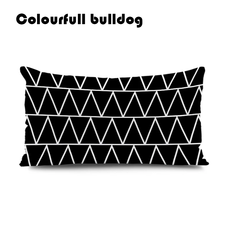 Черно-белая, с геометрическим узором диванная подушка турецкий килим диванные подушки Гостиная 30X50 домашний декор для прошивки зигзагом супер мягкий Chevron - Цвет: 1