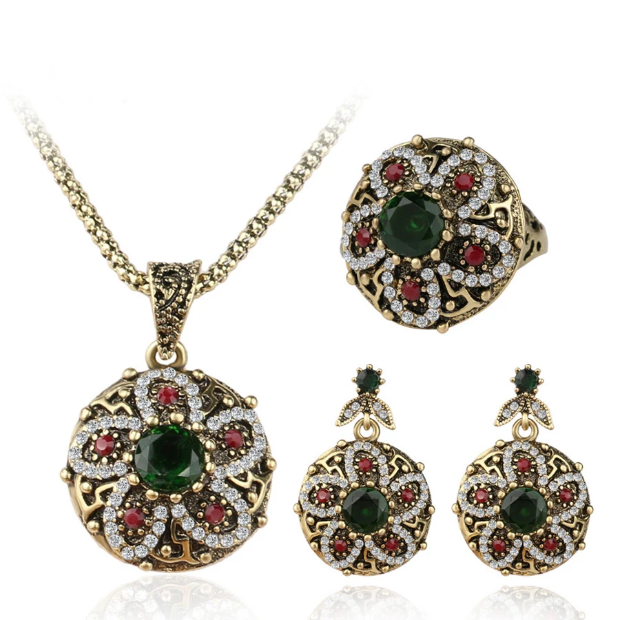 Buy Turkey Gold Jewelry Fine Bead Vintage Crystal