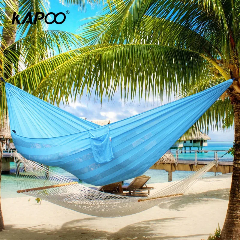 

Portable Outdoor Leisure Mesh Hammock Outdoor Furniture Advanced Summer Cool Hammock Soft Outdoor Swing Chair Leisure Bed