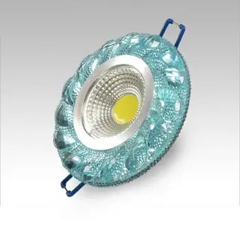 

High Quality D3.9'' Aluminum Resin Crystal Ceiling Lamp LED Hallway Spiral Flush Mounted Lamp