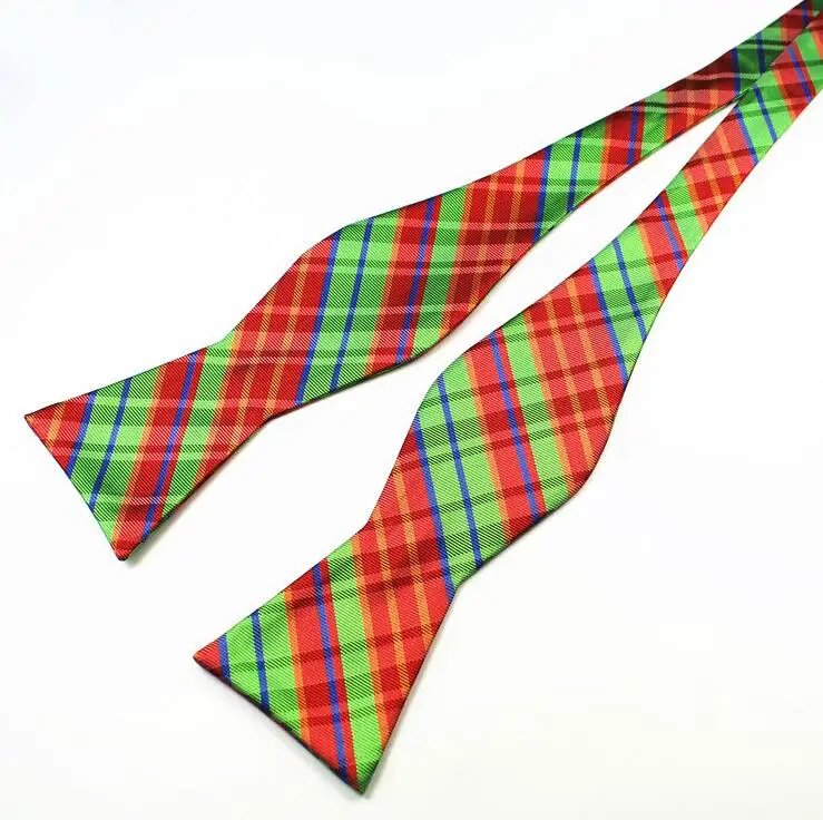 Ricnais мужской галстук регулируемый галстук-бабочка шелк Галстук-бабочка s Пейсли в горошек Полосатый галстук для свадебной вечеринки - Цвет: 01