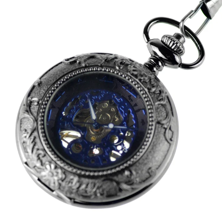 Homens Pingente Assista Caso Azul Relogio de Bolso Presentes