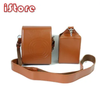 

For FUJIFILM instax mini 90 Camera Bag Case PU Leather Vintage Shoulder Strap Pouch Camera Protection Carry Cover