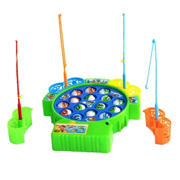 

19PCS Funny Electronic Rotating Fishing Game Toy Set with Fish Rods Plate for Kids Children Birthday Christmas New Year Gift