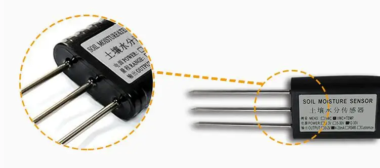 IP68 RS485 4-20MA влажности почвы Сенсор температуры и влажности детектор влажности кондуктометрический передатчик Сенсор