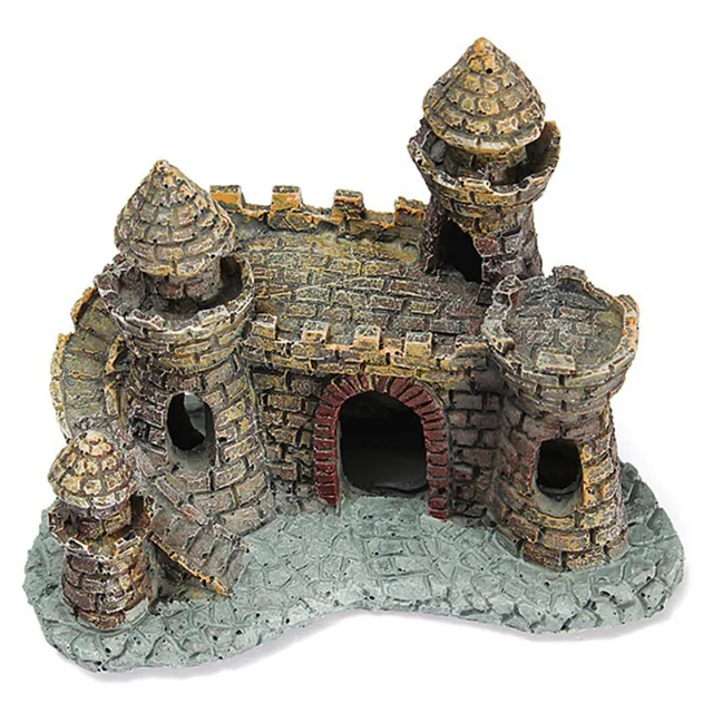 New Design Fish Tank Decorative Castles Resin Cartoon Castle for