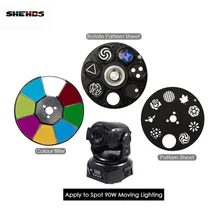 SHEHDS Светодиодный прожектор 90 Вт светодиодный движущийся головной свет части колеса цвет и гобо колеса шаблон лист аксессуары для DJ KTV Дискотека точечная лампа
