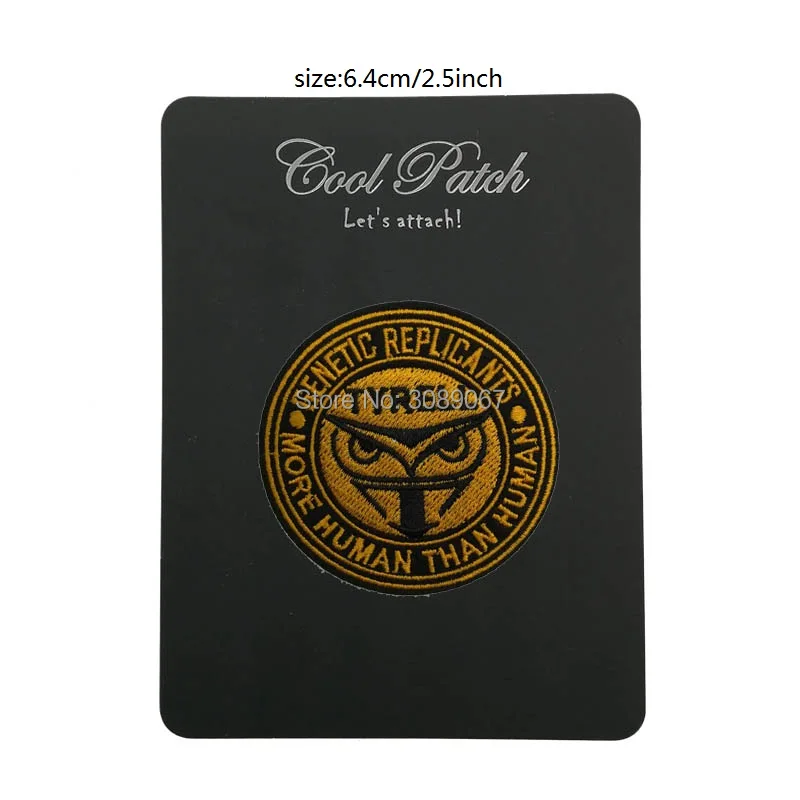 Tyrell Logo More Human Blade Runner Genetic Replicants Patch film movie Embroidered iron on badges halloween costume cosplay