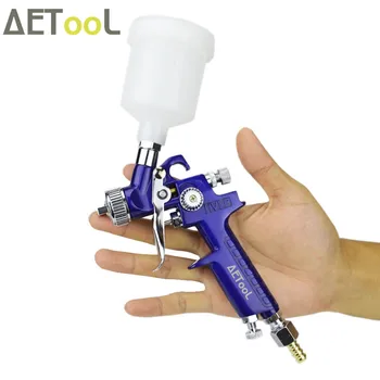 AETOOL 0.8MM/1.0MM Nozzle H-2000 Professional HVLP Mini Air Paint Spray Guns Airbrush