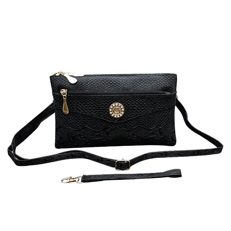 

2019 new pattern design double-layer glossy female bag fashion clutch wallet bag female large-capacity wallet mobile phone bag