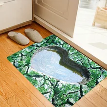 Un 3 d diseño de salón carpet rectangulares felpudo impresión no tejido antideslizante mat carpet
