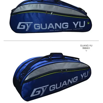 

Large capacity badminton racket backpack 6 packs Multi-layer sports backpack Portable bag Independent shoe bag