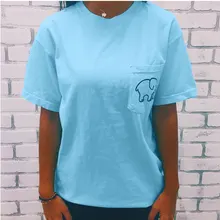 Summer New Women Casual O-neck Short Sleeve Letter Printing Elephant Ivory Ella 3D Printing T – Shirt Loose Lady Femme Tops Tees
