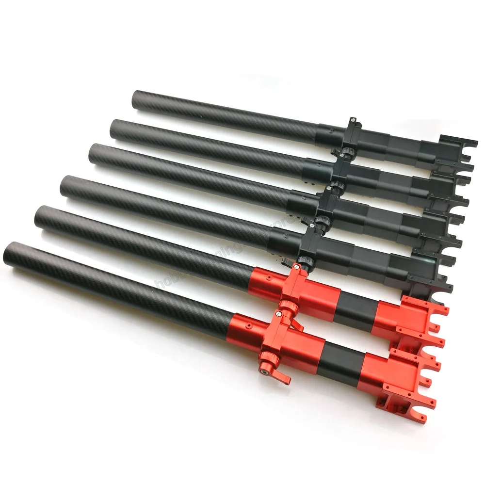 

6pcs 50cm Agriculture drone folding Arm CNC aluminum part kit with 30mm diameter carbon fiber tube Sideway fold 6-axis DIY