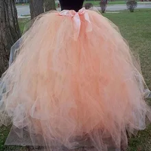 Пышные тюлевые женские длинные юбки, изготовленные на заказ юбки-пачки с поясом, длина до пола, макси юбки для бального платья, вечерние