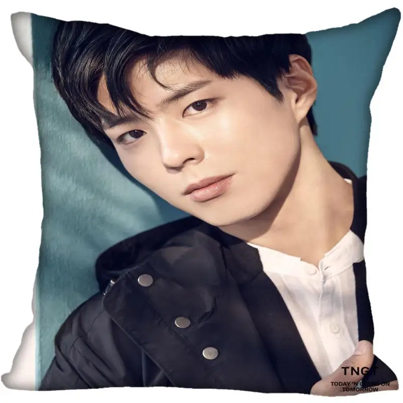 На заказ Kpop Park Bo Gum печатные квадратные шелковые наволочки 40x40 см, 35x35 см одна сторона атласная Наволочка логотип - Цвет: 16