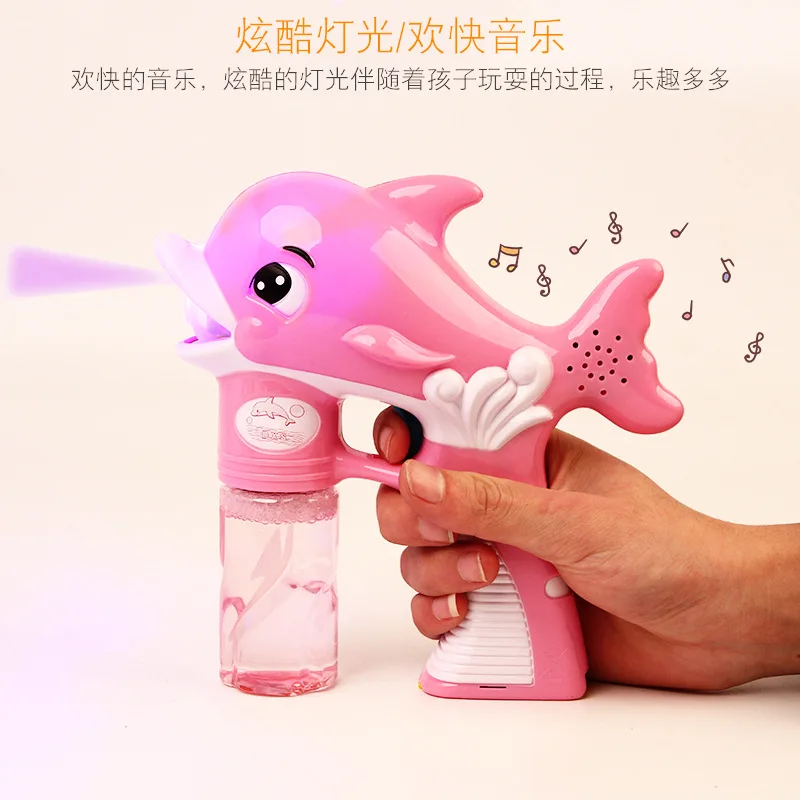 

TikTok Bubble Gun Blower Dolphin Music Lamp Light Suitable for Girls and Boys kids Automatic Soap Water Toys For Fun