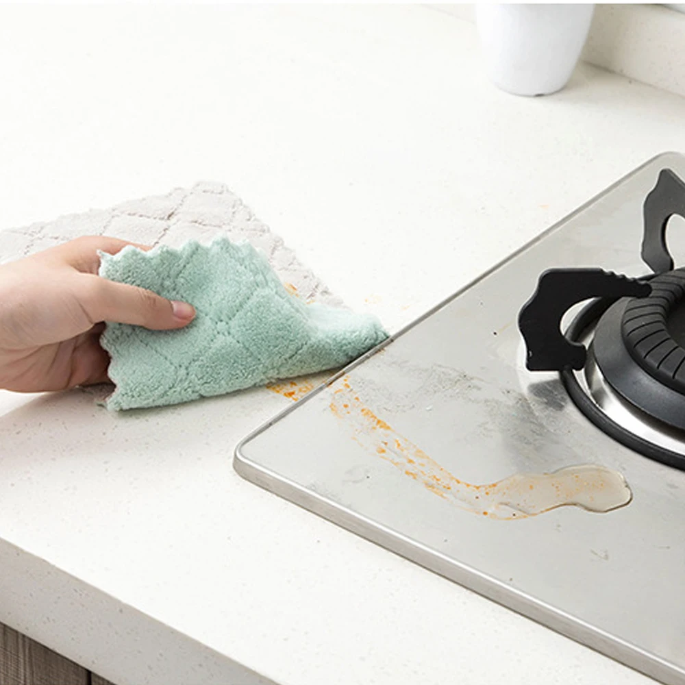 kichen tools Super Absorbent Microfiber kitchen dish Cloth High-efficiency tableware Household Cleaning Towel gadgets cosina (7)