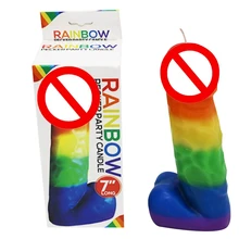 1 Pcs Huge Penis Candle Novelty Decor Candle Party Holiday Gift Candles Rainbow Penis Scented Candles