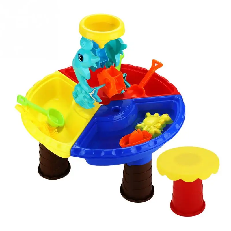 New Baby Beach Toys Set 2 Style Plastic Round Table Children's Beach