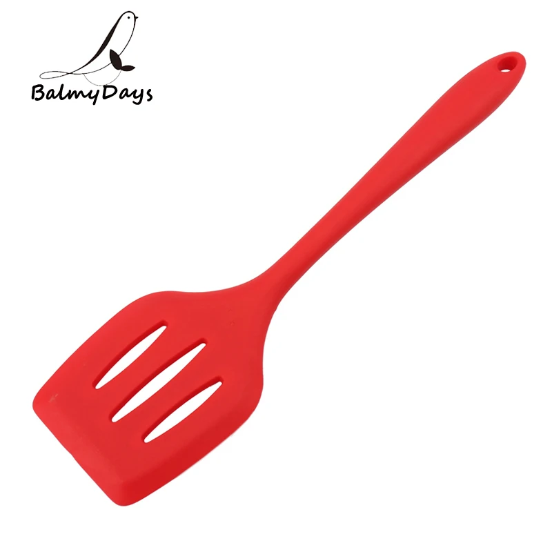 Silicone Slotted Turner Cooking Utensils Kitchen Spatula Slotted Pancake Turner Non-stick Frying Pan Pot Shovel Scoop Cookware