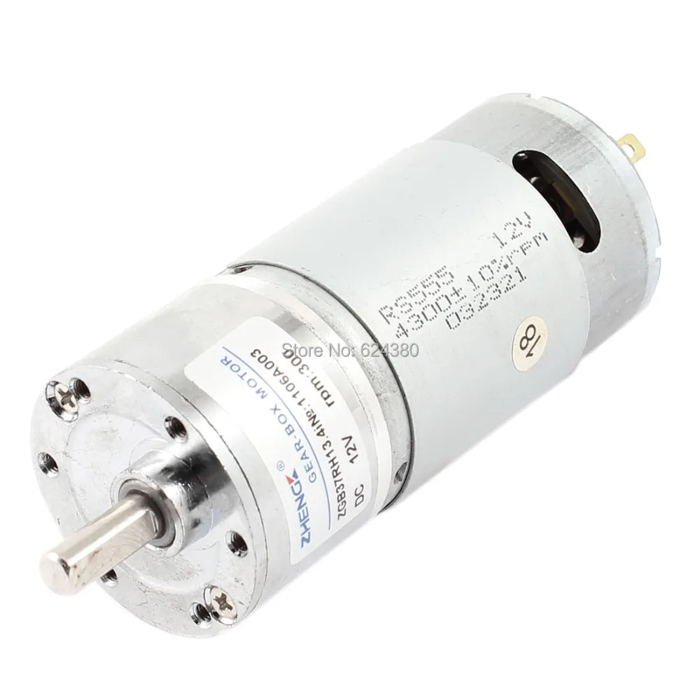 Dc 12v 30 Rpm Speed Reduce Gearbox Geared Gear Motor 6mm Diameter Shaft