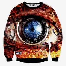 Fashion Sweatshirts Hoodies Men Women Tracksuits Assassins Creed 3D Print Machinery Watch Creative Big Eyes Casual Pullovers