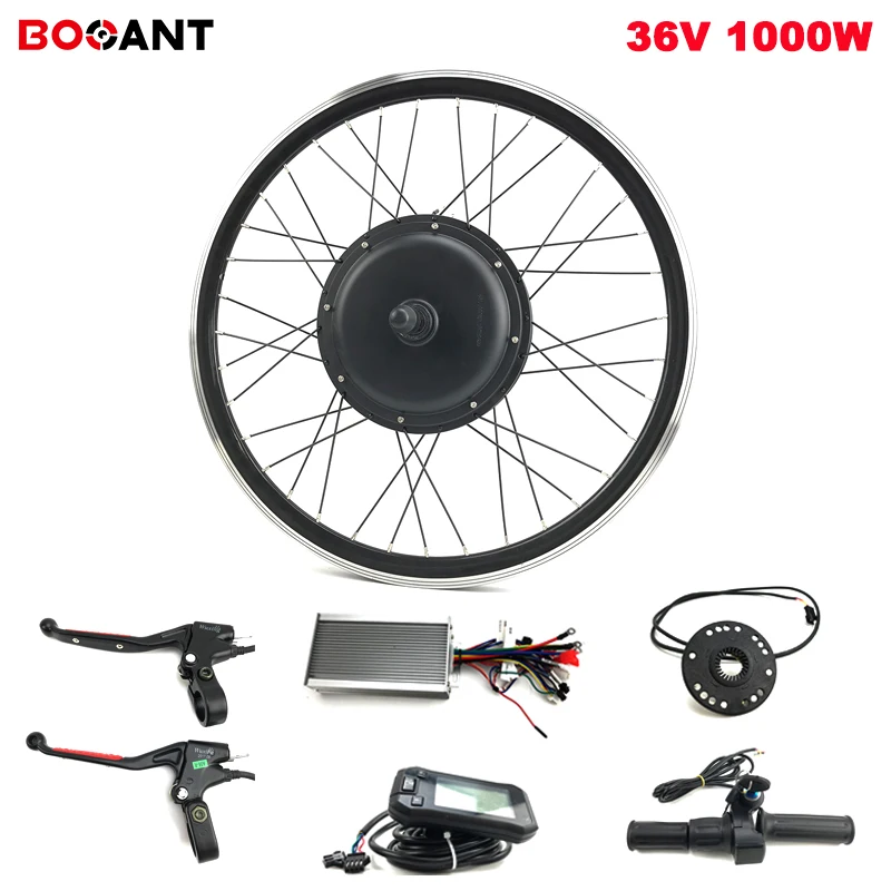 36V 1000W Brushless Motor Electric Motorbike Kits for 26" Front Wheel E bike Electric bike
