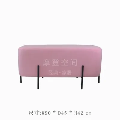 

Bed Room Long bench90*45*42HCM Love Seat No arm Sofa Ottoman Chair 5Color Cashmere Cloth Cover/Shoe Stool Bedside Store Bench