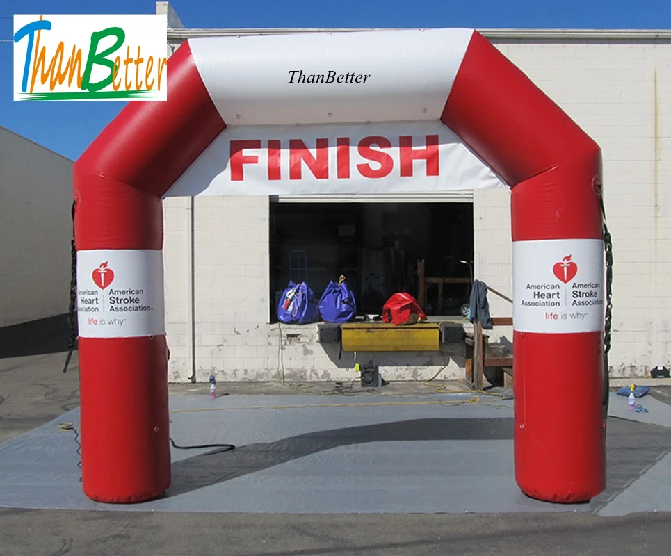 

ThanBetter Full color print direct sell advertising Inflatable Arch Start line Finish Line, Welcome Entrance Archway